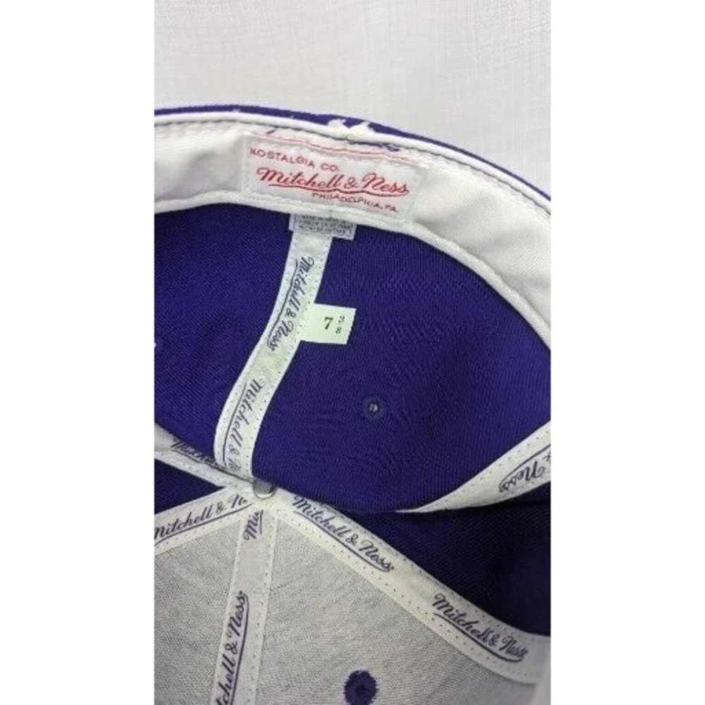Mitchell & Ness Los Angeles LA Lakers Purple Fitted Hat Size 7 3/8‎ - NEW
